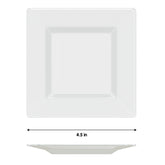 4.5 In. Clear Square Plates - 100 Count